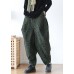 100% oversize green Jacquard Fabrics wide leg pants high waist