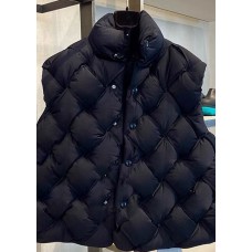 Elegant Black Button Duck Down Winter down vest