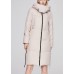 DIY Beige Stand Collar Warm Loose Winter Duck Down down coat