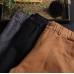 Retro casual brown pants women loose new cropped trousers