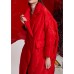 Classy Red Peter Pan Collar Button Duck Down Jacket Winter