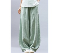 Women's summer casual pants loose large size retro cotton and linen wide legs harem pants tide