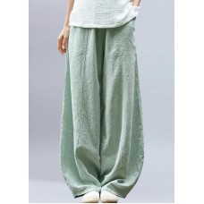 Women's summer casual pants loose large size retro cotton and linen wide legs harem pants tide