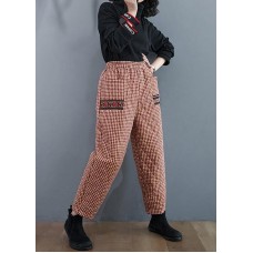 Chic red trousers Thin elastic waist thick Fashion Ideas women pants