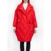 Classy Red Peter Pan Collar Button Duck Down Jacket Winter