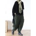 100% oversize green Jacquard Fabrics wide leg pants high waist