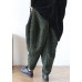 100% oversize green Jacquard Fabrics wide leg pants high waist