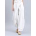 Women's summer casual pants loose large size retro cotton and linen wide legs harem pants tide