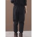 fashion warm winter cotton gray pant loose patchwork drawstring elastic waist casual pants