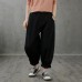 Retro casual brown pants women loose new cropped trousers