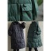 Green Pockets Fine Cotton Filled Zip Up Winter coats