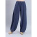 Women's summer casual pants loose large size retro cotton and linen wide legs harem pants tide